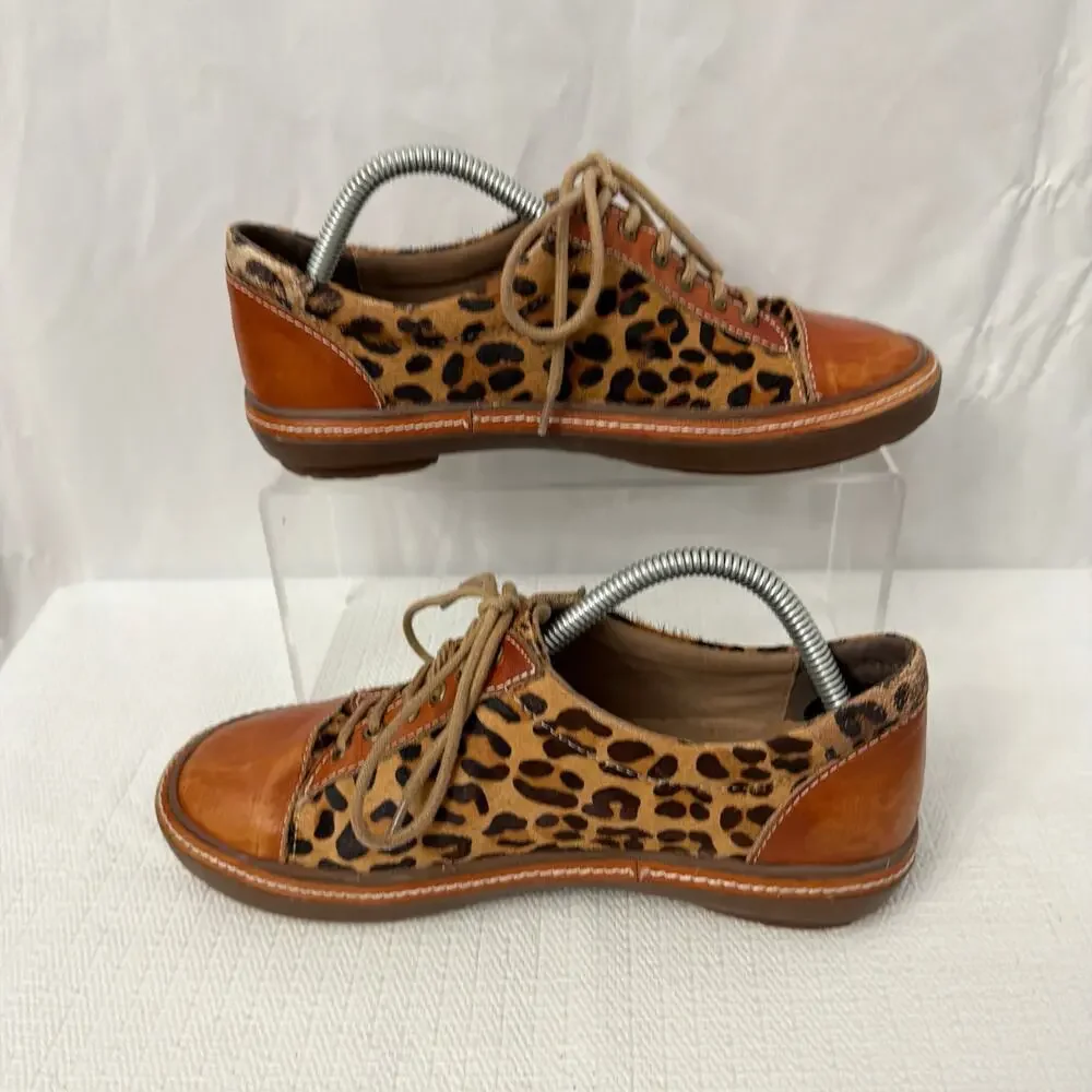 L’Artiste Shoes Womens Size 6 Spring Step Libbi Leopard Print Calf Hair